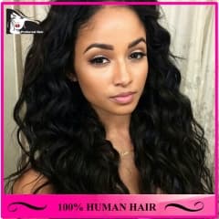Brazilian Virgin Human Hair Full Lace Wig Loose Wave